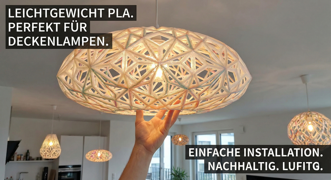 Warum leichte Materialien wie PLA ideal für Deckenlampen sind