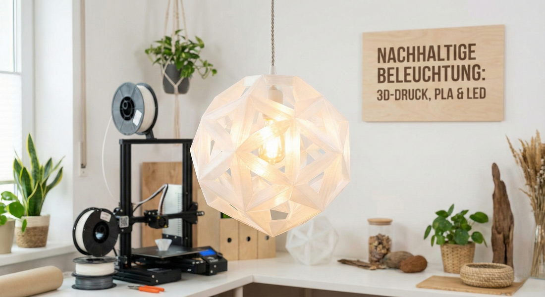 Nachhaltige Beleuchtung: 3D-Druck, PLA und LED im Zusammenspiel