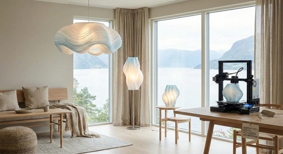 Skandinavische Lampen aus dem 3D-Drucker – zeitlose Leichtigkeit und modernes Design